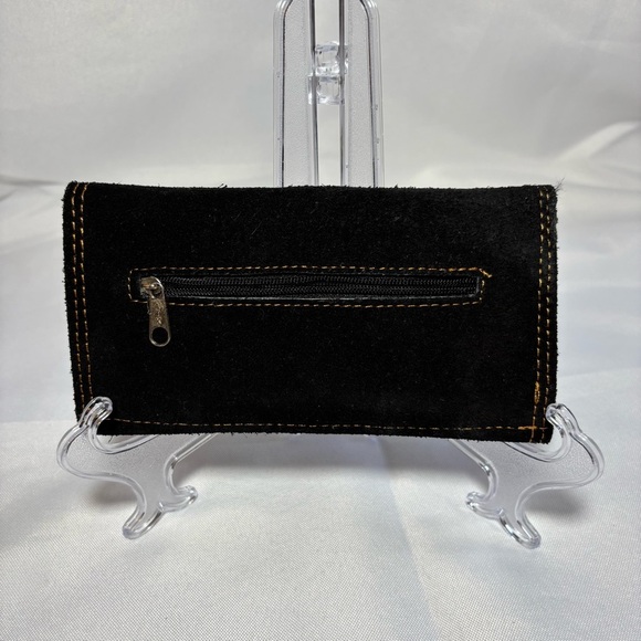 Dormeuil England Black Suede Wallet Minimalist - Picture 2 of 11